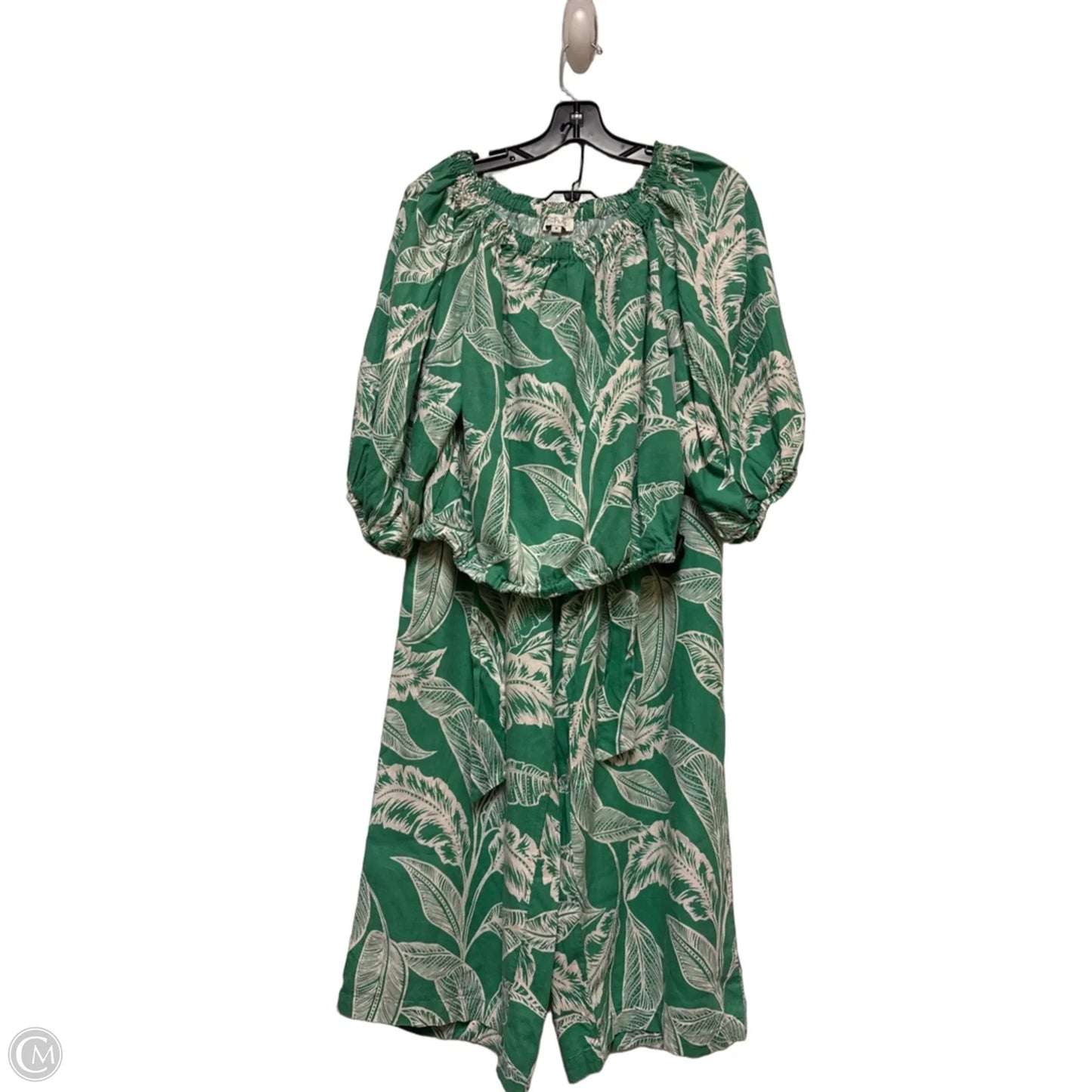 Pants Set 2pc By Rachel Zoe In Green & White, Size: 8