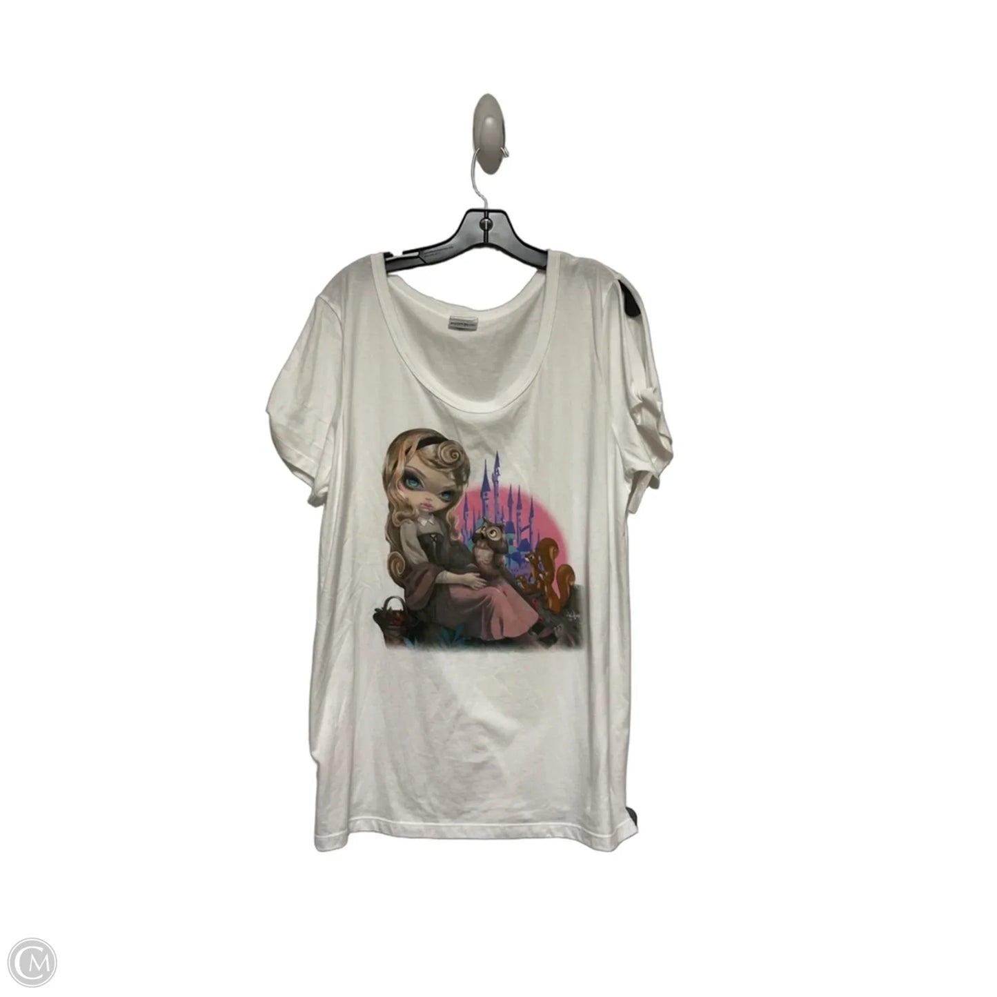 Top Short Sleeve Basic By Disney In White, Size: Xl