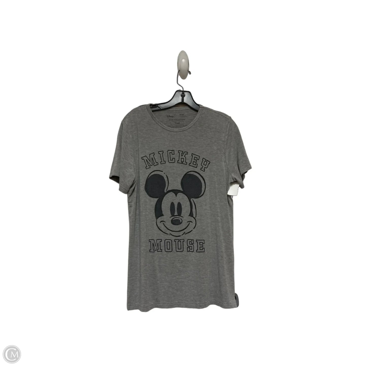 Top Short Sleeve Basic By Disney In Black & Grey, Size: S