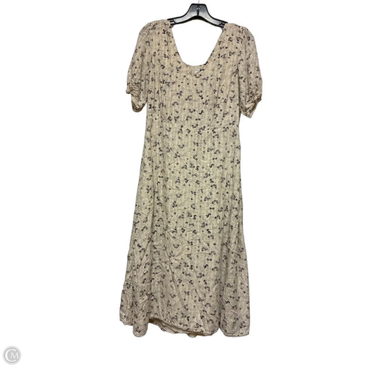Dress Casual Midi By Old Navy In Cream & Grey, Size: L