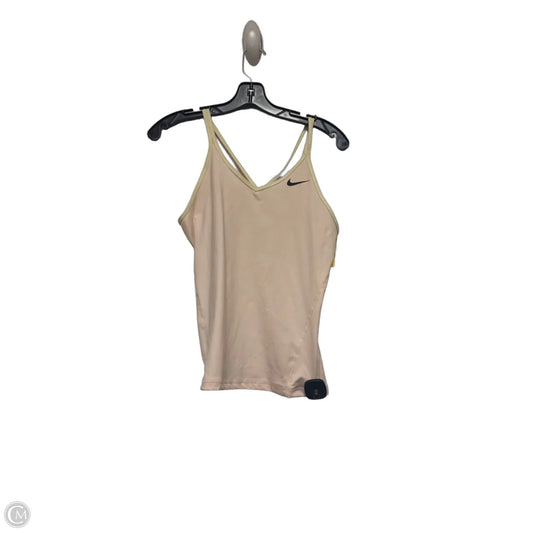 Athletic Tank Top By Nike Apparel In Tan, Size: S
