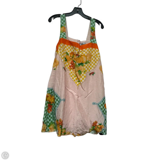 Dress Casual Short By Antonio Melani In Orange & Pink, Size: M