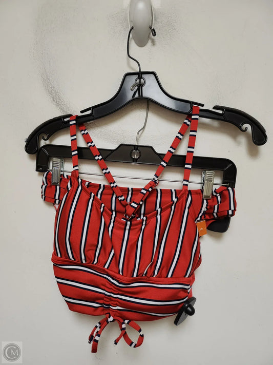 Swimsuit 2pc By Clothes Mentor In Blue & Red & White, Size: S