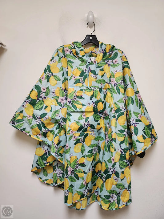 Poncho By Vera Bradley In Green & Yellow, Size: Osfm