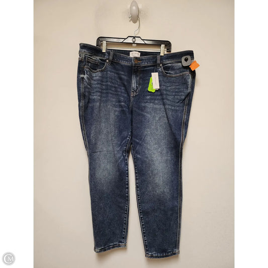 Jeans Boyfriend By Lane Bryant In Blue Denim, Size: 22