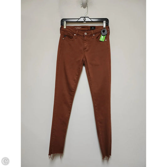 Jeans Skinny By Adriano Goldschmied In Brown, Size: 2