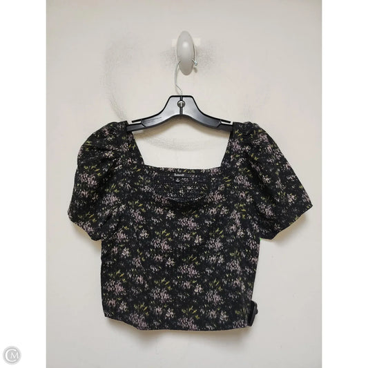 Top Short Sleeve By Madewell In Black & Purple, Size: Xs