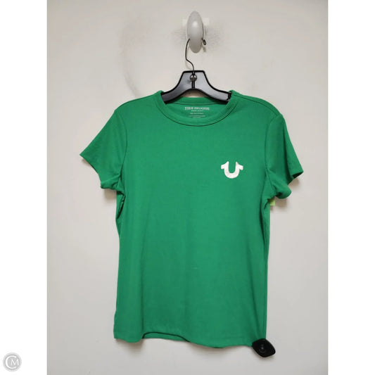 Top Short Sleeve Basic By True Religion In Green, Size: S