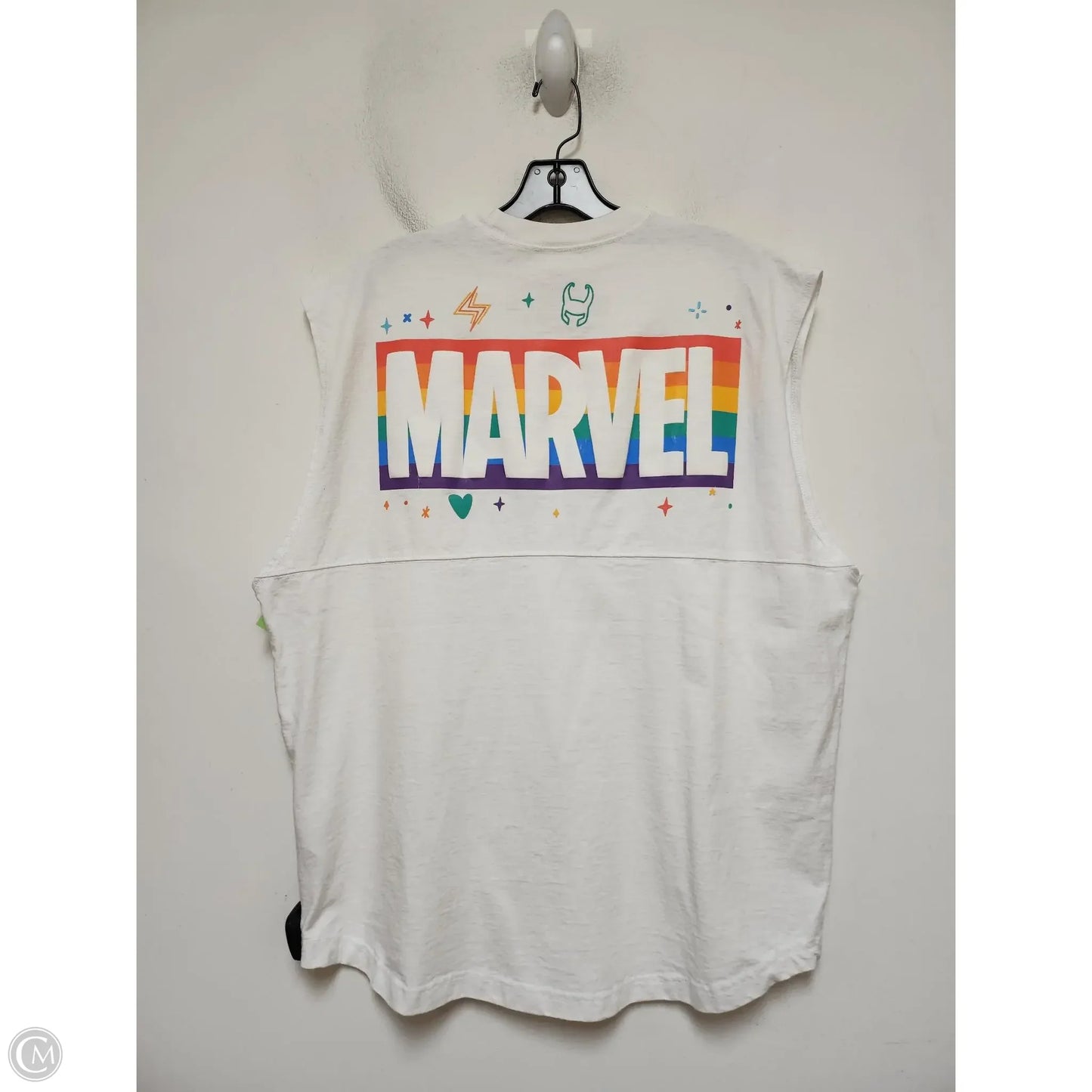 Top Sleeveless By Walt Disney In Rainbow Print, Size: L