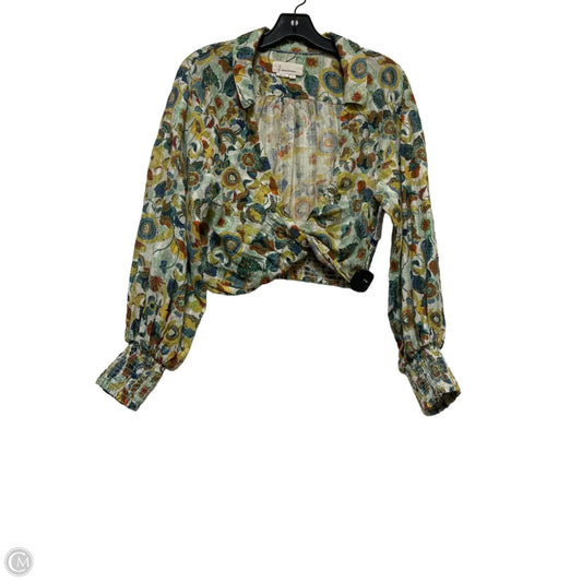 Top Long Sleeve By Anthropologie In Multi-colored, Size: S