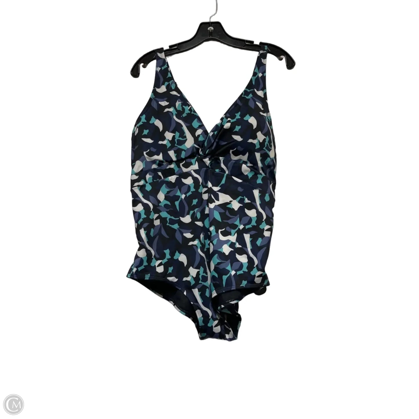 Swimsuit By Serra In Black & Blue, Size: 2x