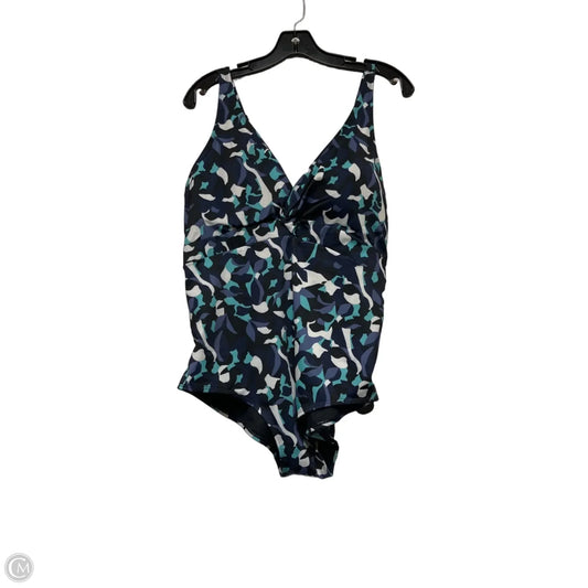 Swimsuit By Serra In Black & Blue, Size: 2x
