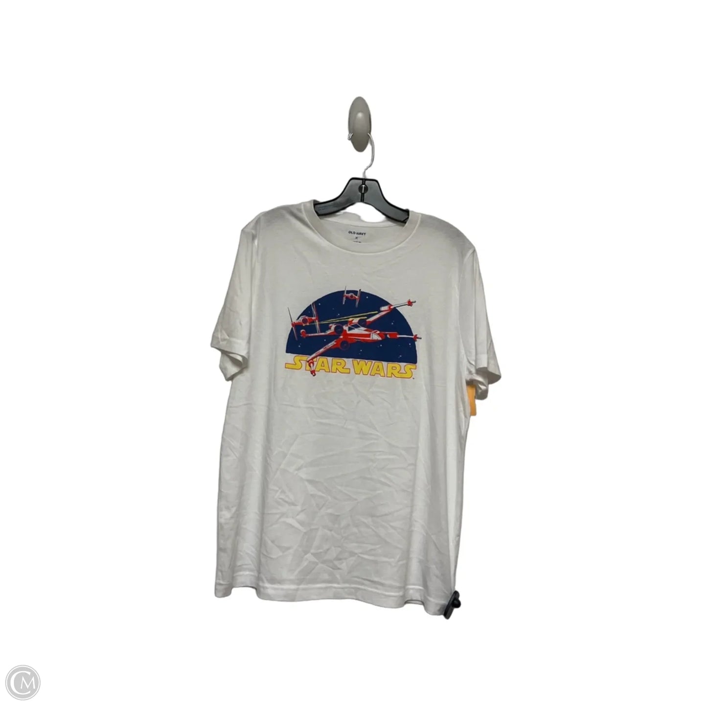 Top Short Sleeve By Old Navy In White, Size: M