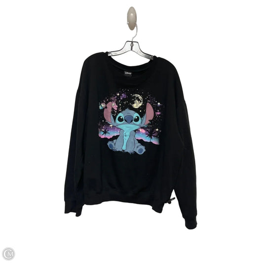 Sweatshirt Crewneck By Disney In Black, Size: 3x