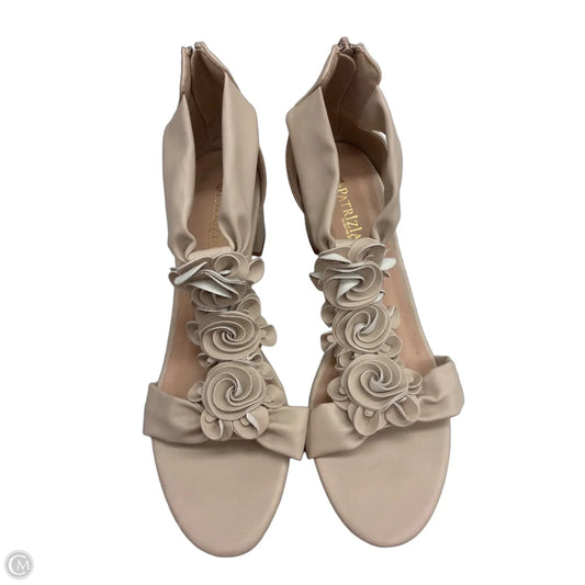 Sandals Heels Block By Spring Step In Cream, Size: 10