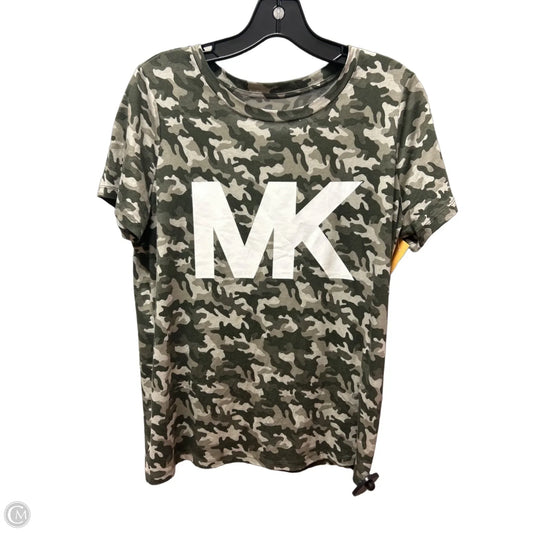 Top Short Sleeve By Michael By Michael Kors In Camouflage Print, Size: M