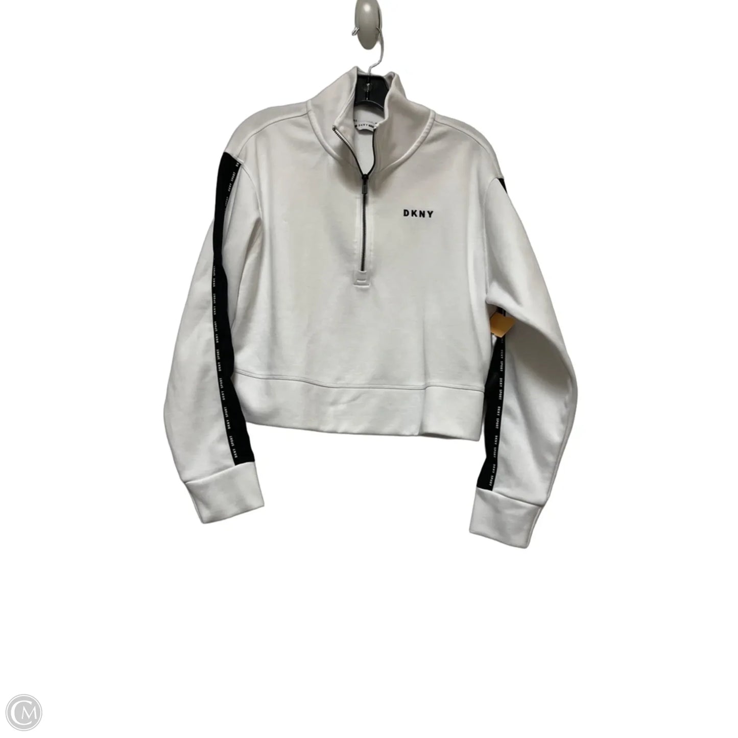 Sweatshirt Collar By Dkny In Black & White, Size: Xs