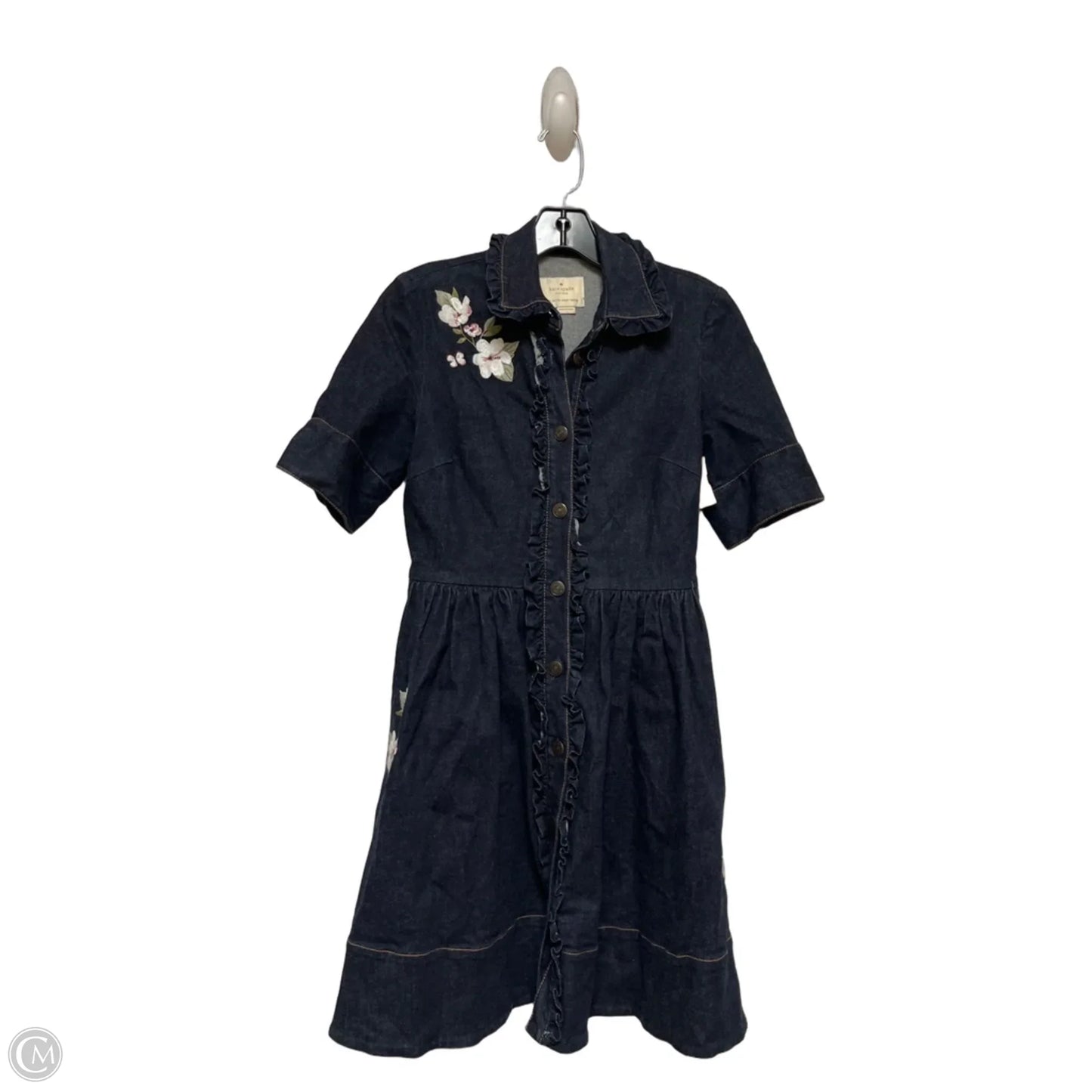 Dress Designer By Kate Spade In Blue Denim, Size: 0