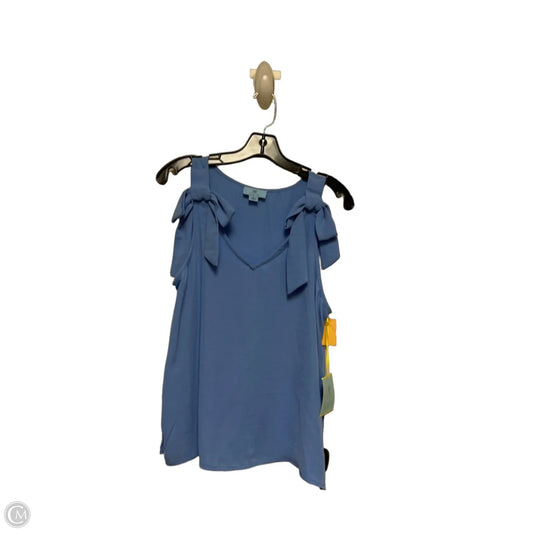 Top Sleeveless By Cece In Blue, Size: S