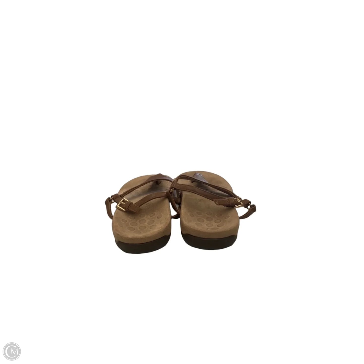 Sandals Flats By Vionic In Brown, Size: 8