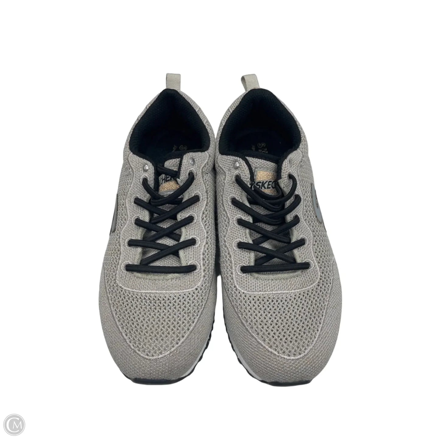 Shoes Sneakers By Skechers In Black & Gold, Size: 7