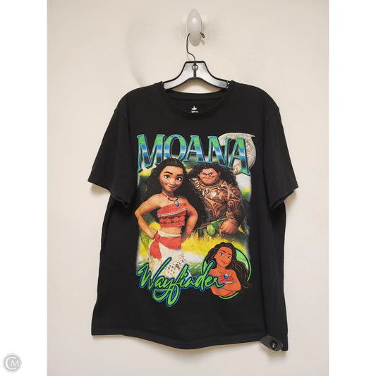 Top Short Sleeve By Walt Disney In Black, Size: L