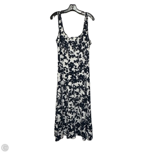 Dress Casual Midi By Loft In Blue & White, Size: M