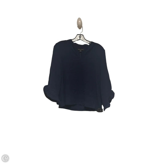 Top Long Sleeve By Banana Republic In Navy, Size: Xs