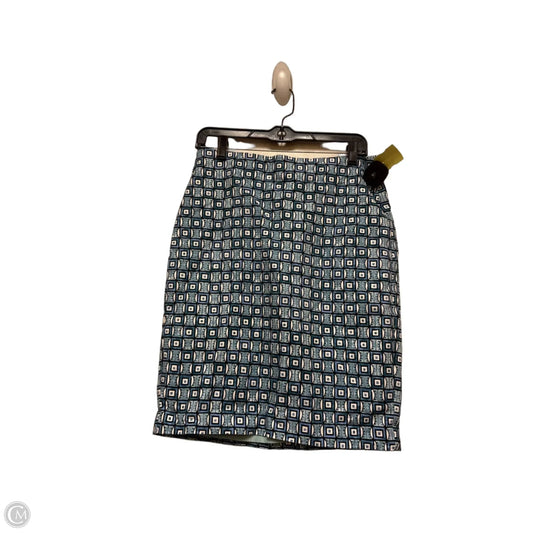Skirt Midi By Ann Taylor In Blue & White, Size: 2