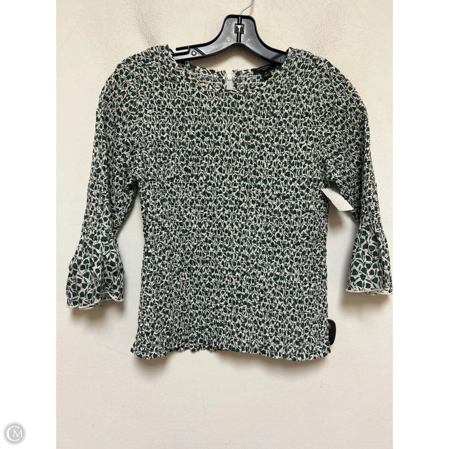 Top Short Sleeve By Ann Taylor In Floral Print, Size: S