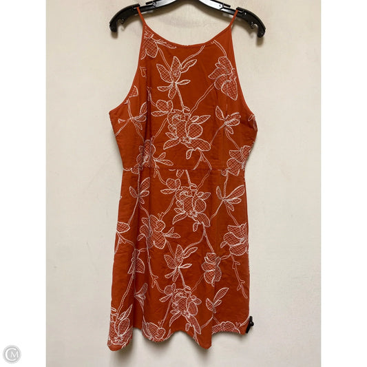 Dress Casual Short By Loft In Orange & White, Size: L