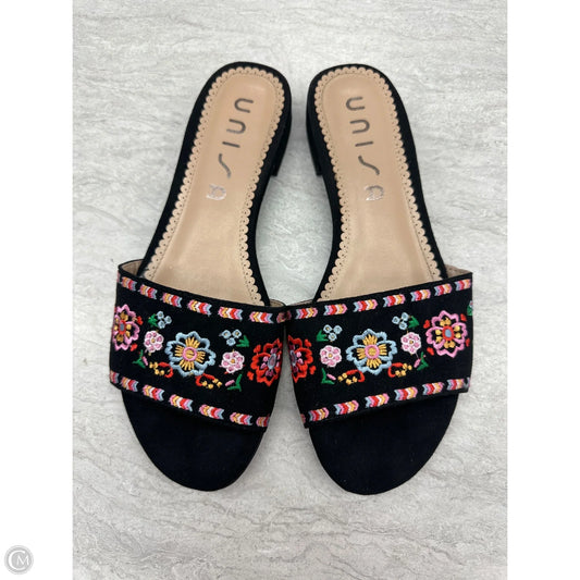 Sandals Flats By Unisa In Black, Size: 8