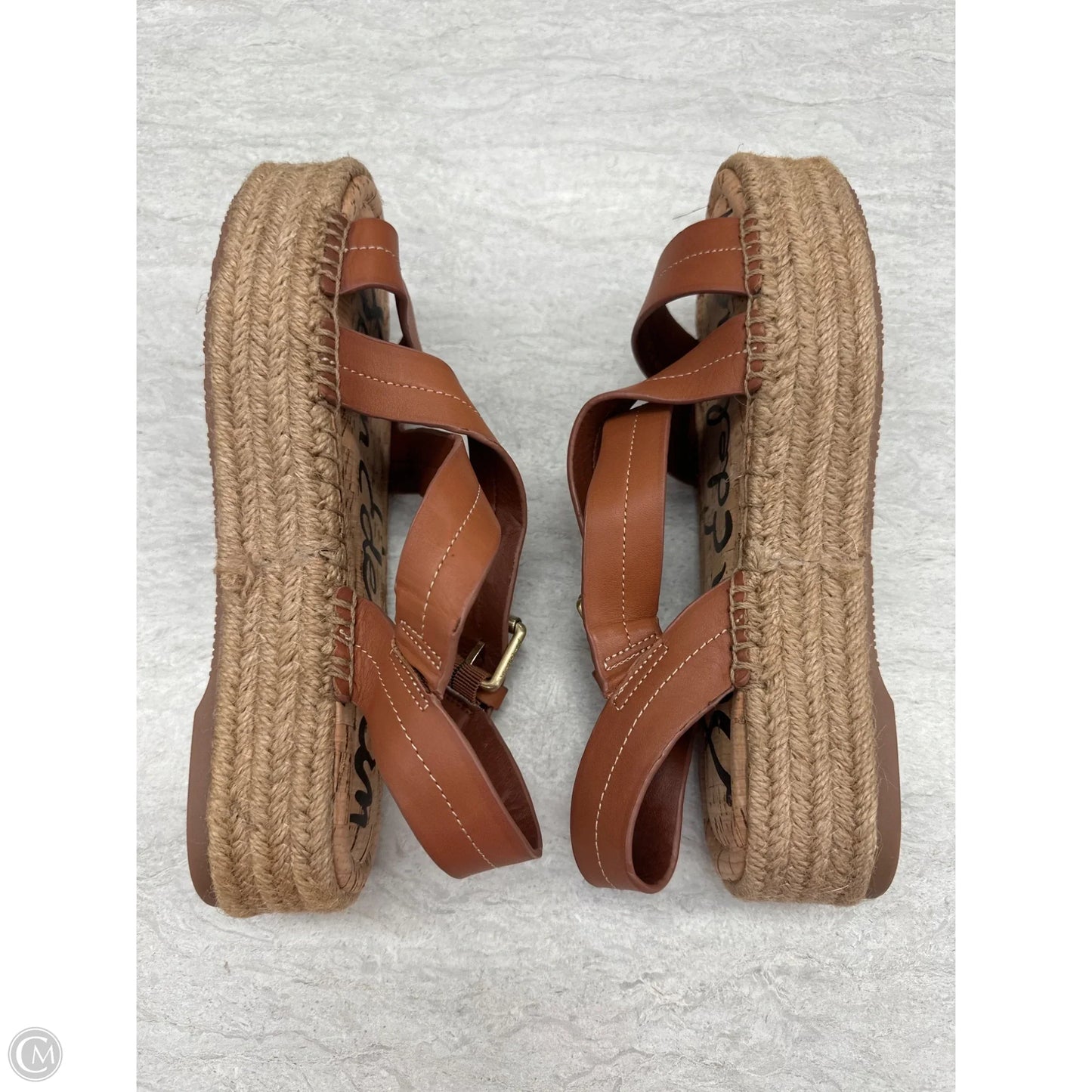 Sandals Heels Block By Sam Edelman In Brown, Size: 8.5