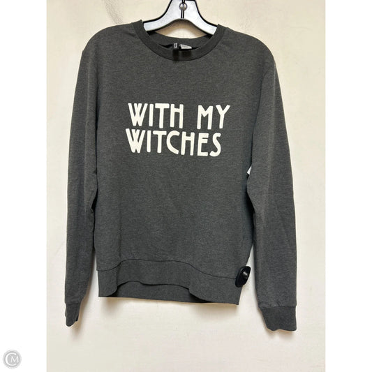 Top Long Sleeve Basic By Divided In Grey, Size: S