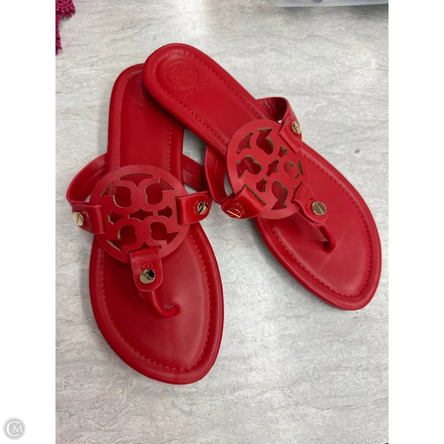 Sandals Designer By Tory Burch In Red, Size: 11