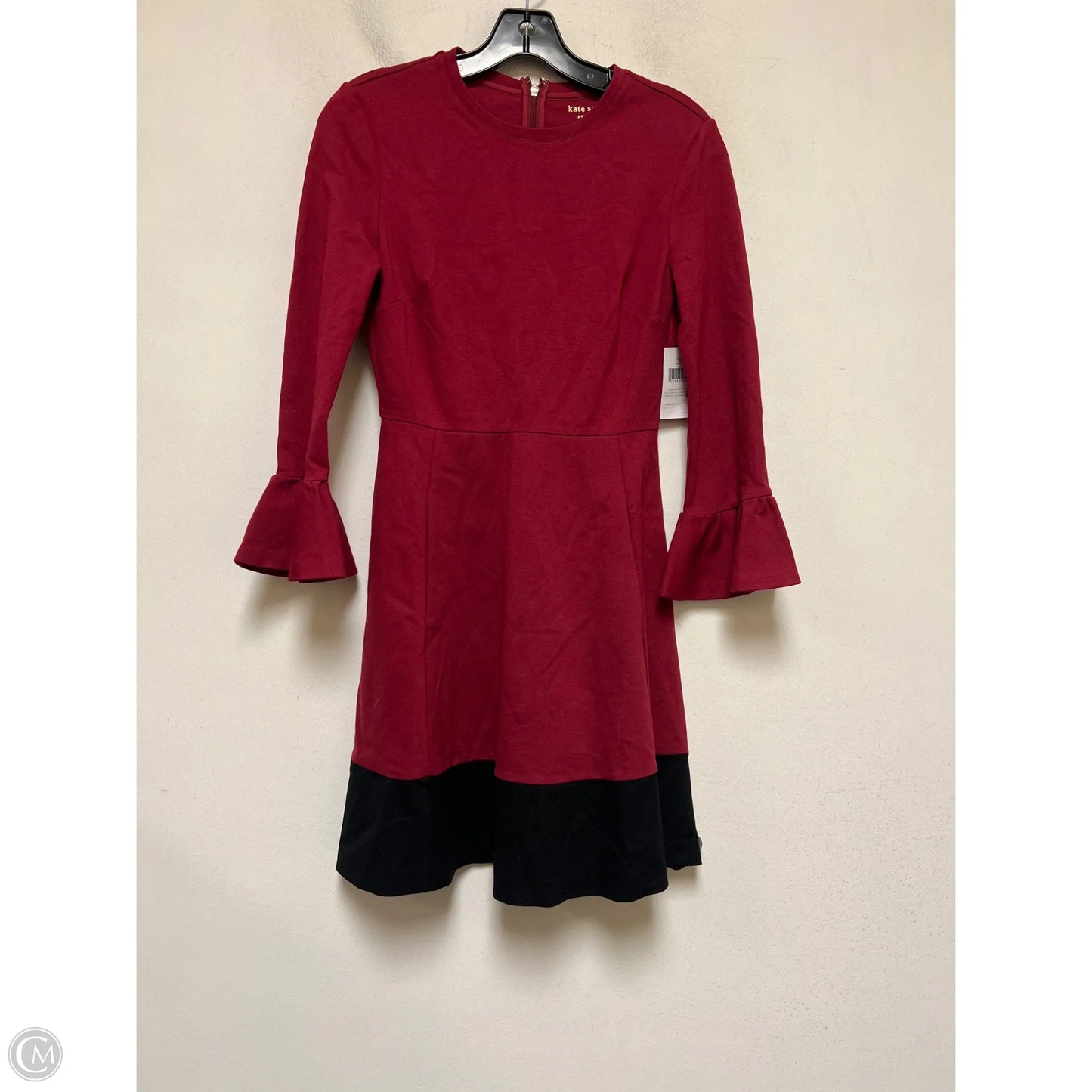 Dress Designer By Kate Spade In Black & Red, Size: Xs
