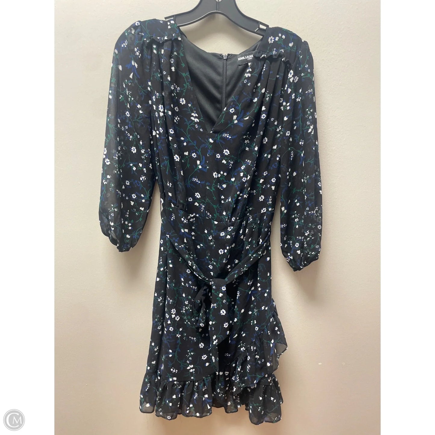 Dress Designer By Karl Lagerfeld In Floral Print, Size: M