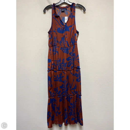 Dress Casual Maxi By Gap In Blue & Brown, Size: L