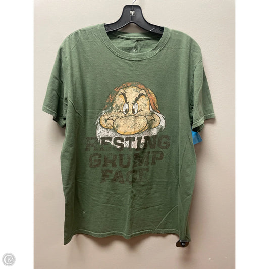 Top Short Sleeve By Disney In Green, Size: L