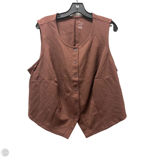 Top Sleeveless By A New Day In Brown, Size: 2x