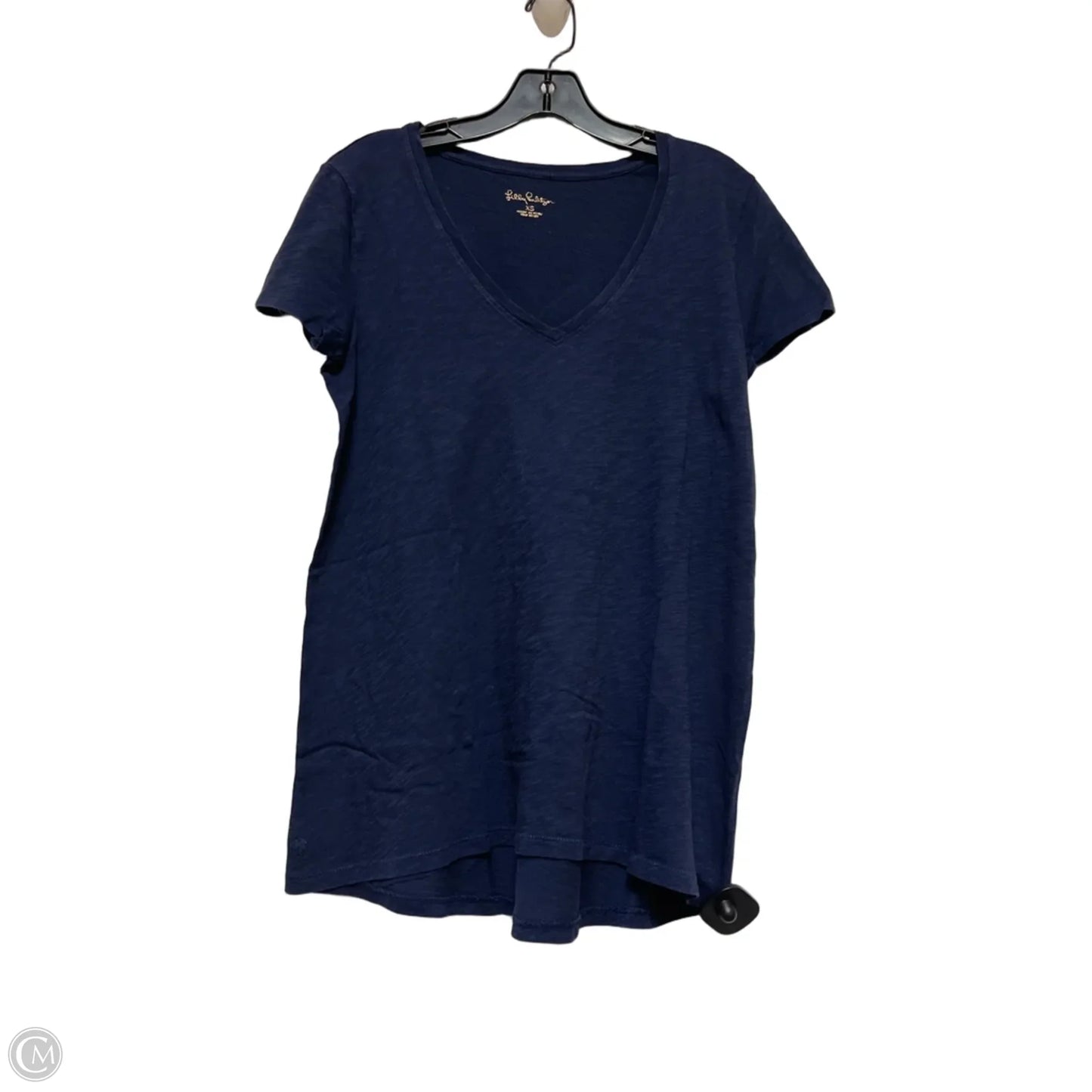 Top Short Sleeve Designer By Lilly Pulitzer In Navy, Size: Xs