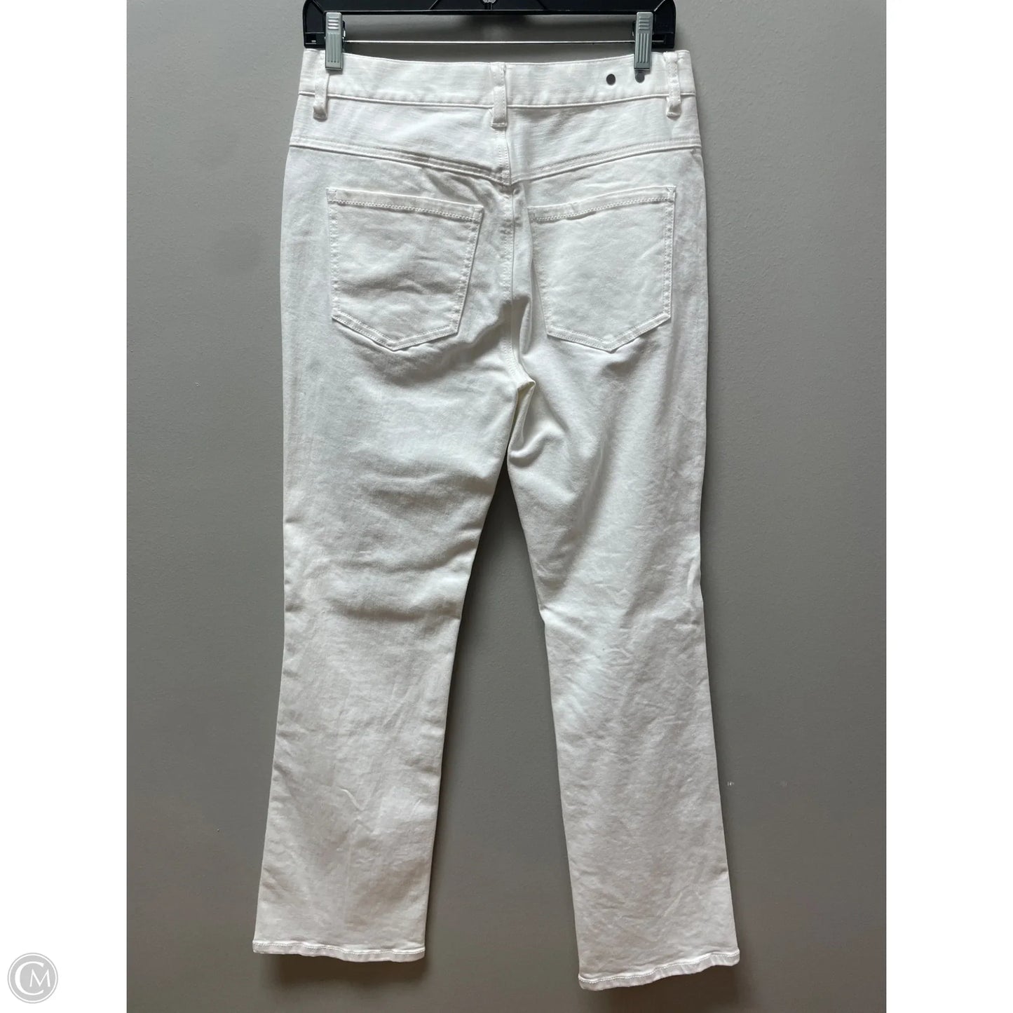 Jeans Straight By Cabi In White Denim, Size: 4