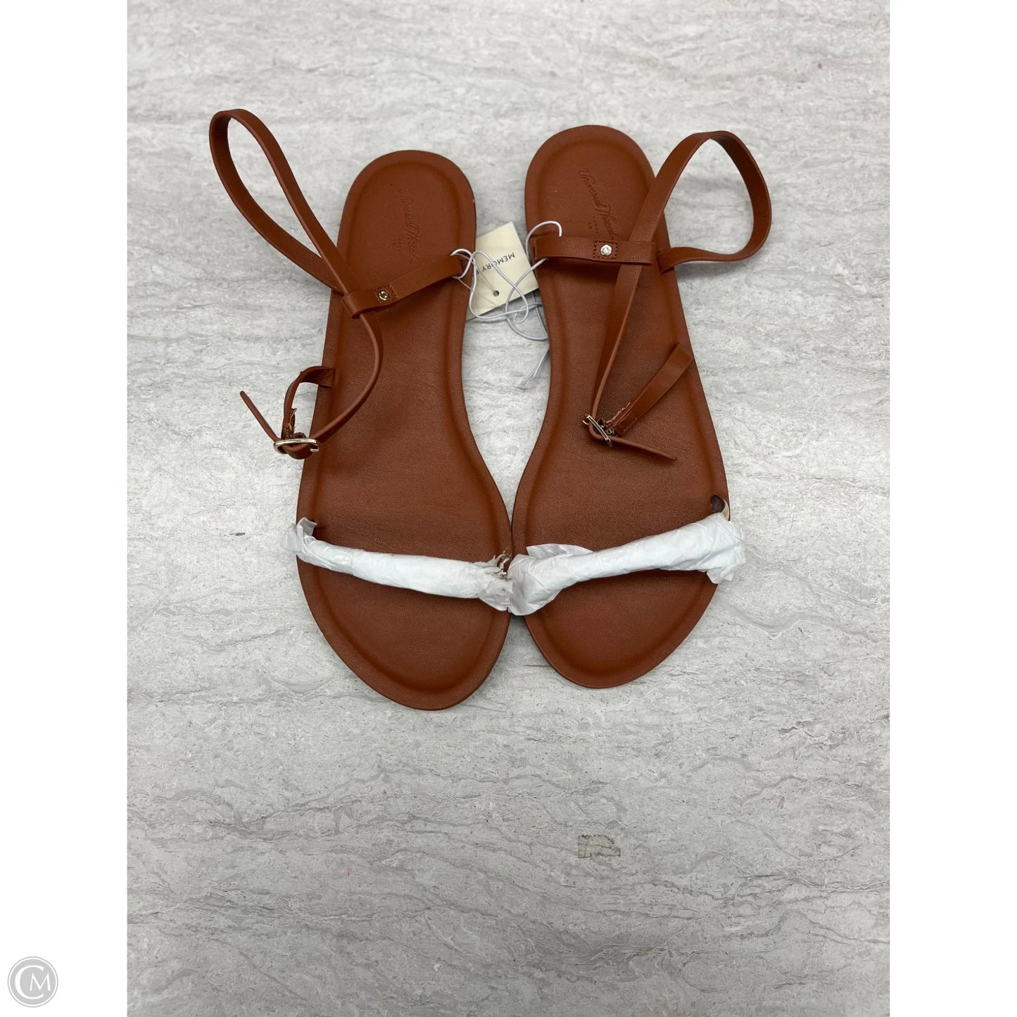 Sandals Flats By Universal Thread In Gold & Tan, Size: 9