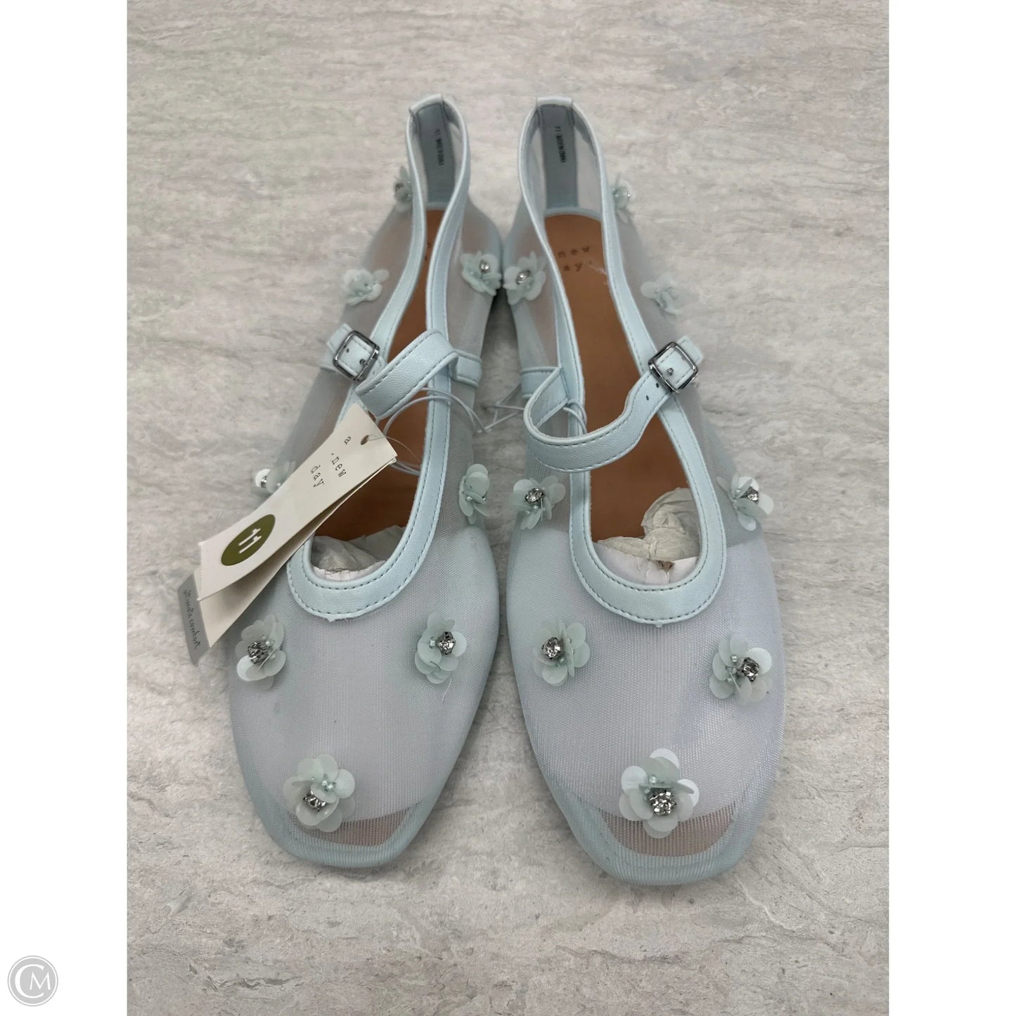 Shoes Flats By A New Day In Blue, Size: 11