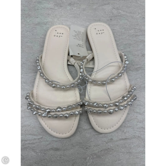 Sandals Flats By A New Day In Cream & White, Size: 7