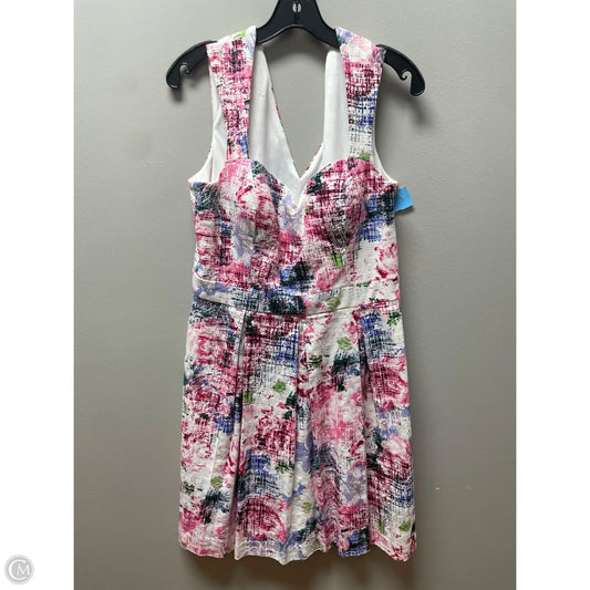 Dress Casual Short By Guess In Pink & White, Size: 12