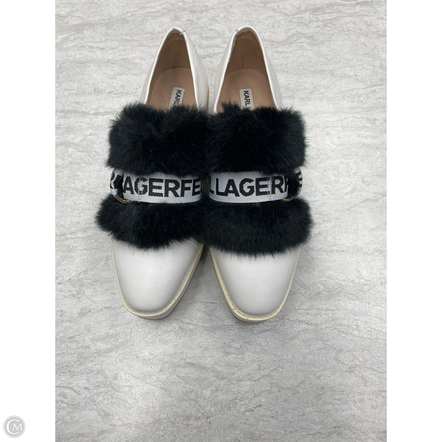 Shoes Designer By Karl Lagerfeld In Black & White, Size: 7.5