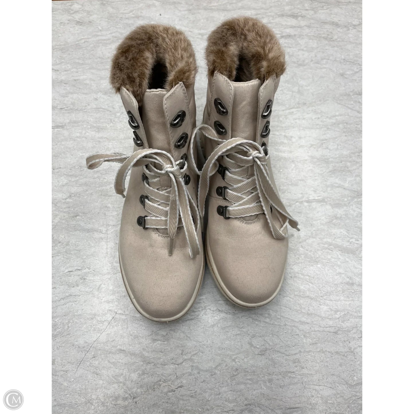 Boots Ankle Flats By White Mountain In Cream, Size: 7.5