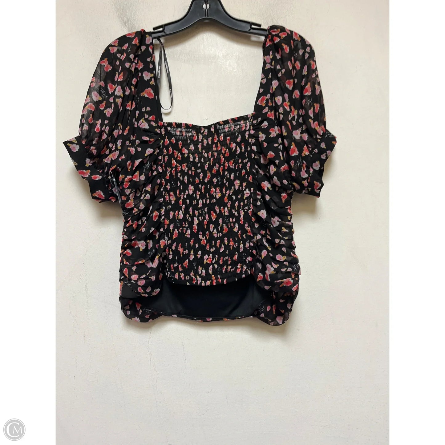 Top Short Sleeve Designer By Karl Lagerfeld In Floral Print, Size: M