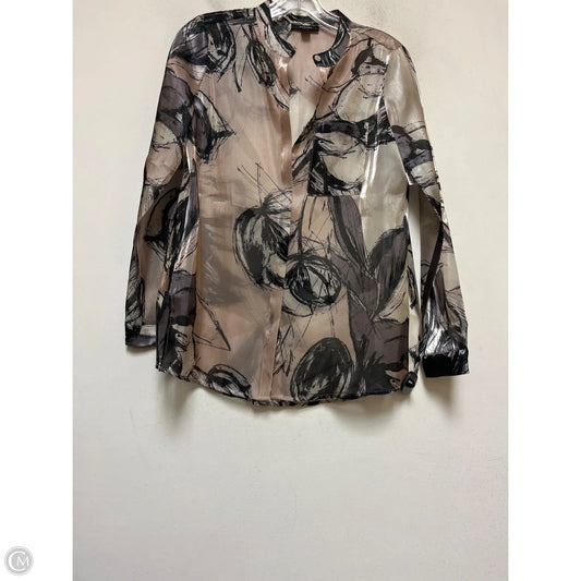 Top Long Sleeve By Alfani In Black & Gold, Size: Sp